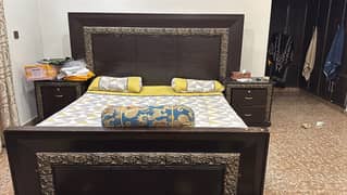 Wooden king side bed