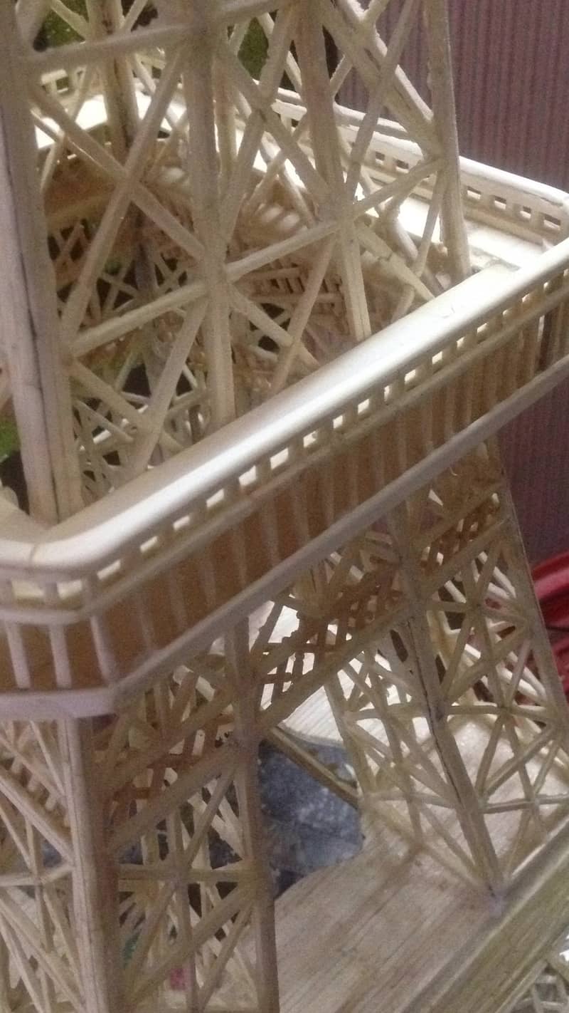 Handmade Matchstick Eiffel Tower – Detailed Scale Model, Unique Art Pi 3