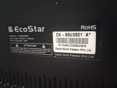 Ecostar 65 inch 4K UHD smart tv new condition