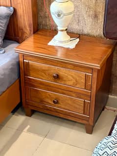 Wooden bed set for sale