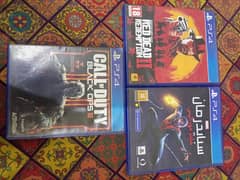 Playstation Games spider man RDR2 COD black ops