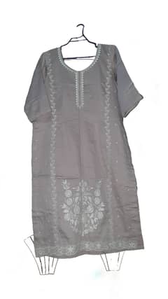 Embroided kurta with bottoms