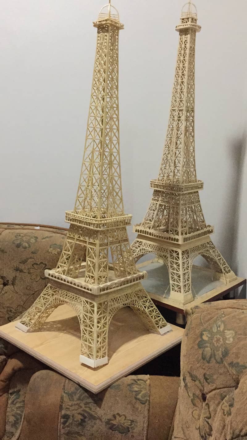 Handmade Matchstick Eiffel Tower – Detailed Scale Model, Unique Art 0