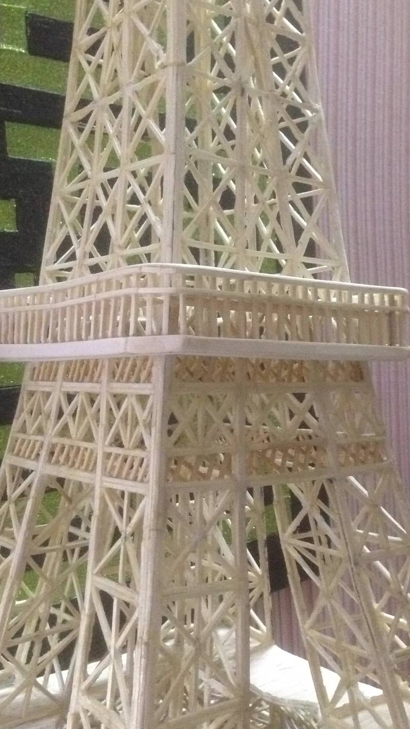 Handmade Matchstick Eiffel Tower – Detailed Scale Model, Unique Art 3