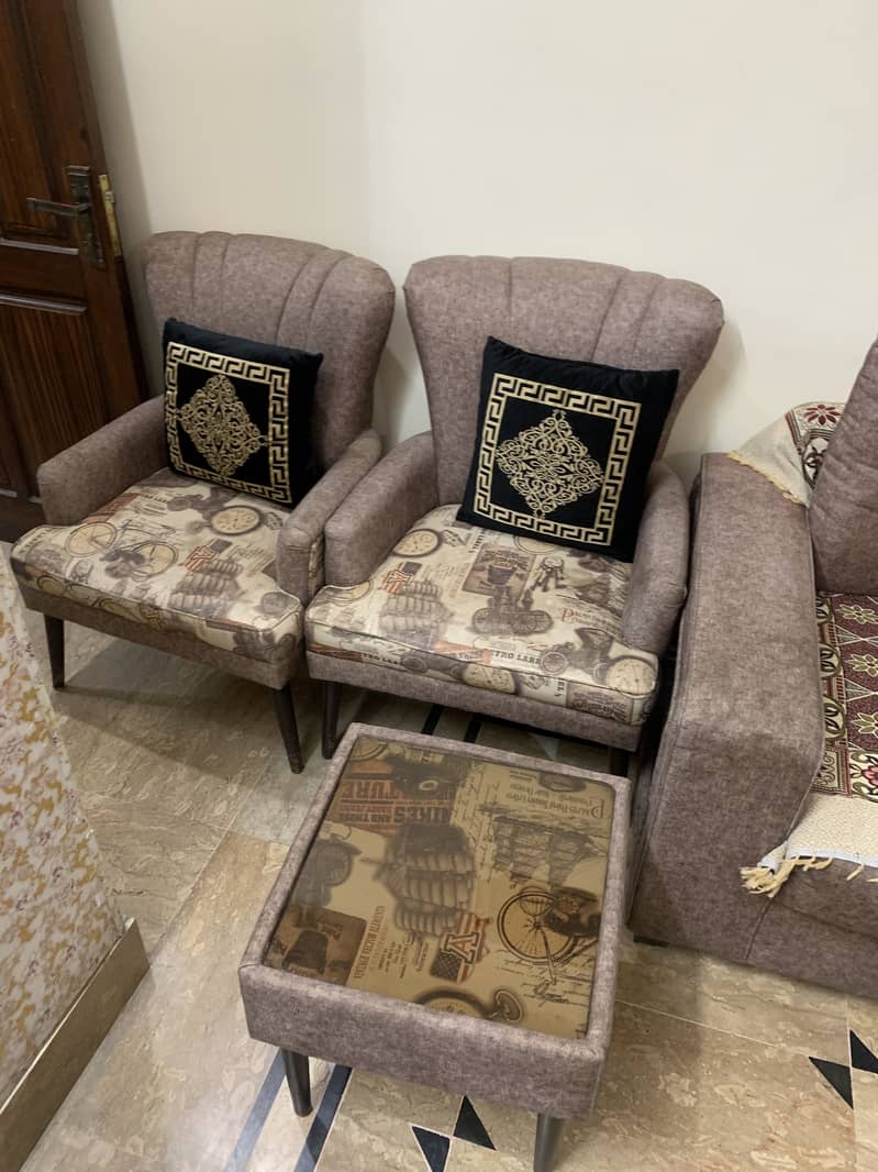 Cofee set with sofa set Dewan type L-shaped 5