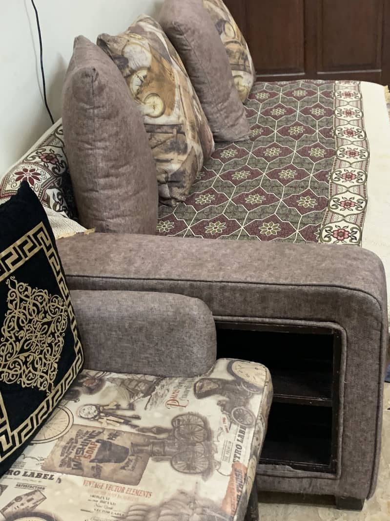 Cofee set with sofa set Dewan type L-shaped 7