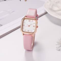 New Small Square Watch Shell Face Roman Scale Casual Belt Quartz