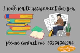 I wil write assignment for you