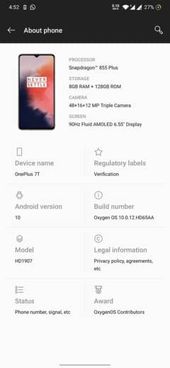 One Plus 7 t