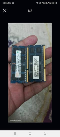 4 Gb ddr3 rams × 2