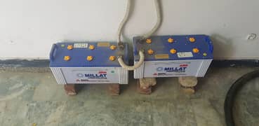 2 millat batteries for sale 8 month used