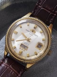 ORIGINAL WEEKLY AUTO ORIENT AAA DAY DATE 21 JEWELS WATCH