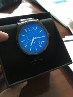 Armani Exchange Blue Dial Watch / Black