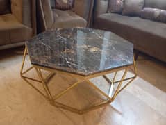 Table black colour marble with diamond shape