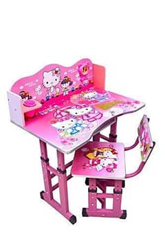table chair  with barbie character 9 by 10 condition