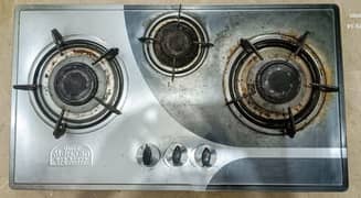 Stainless Steel Made 3 Burner LPG Gas Stove
