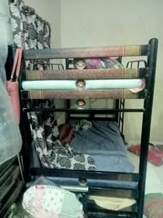 iron bed with mattress