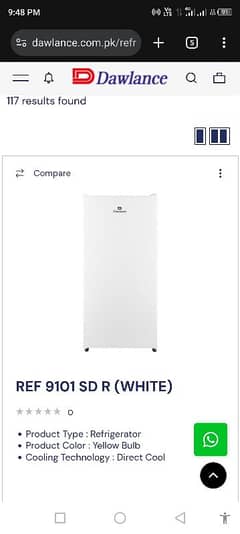 Dawlance Room Fridge