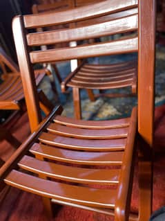 5 Wooden chairs foldable