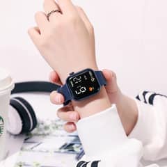 Factory spot LED electronics watch C002 rainbow square love waterproof