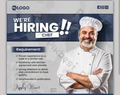 Chef Required Salary upto 60,000