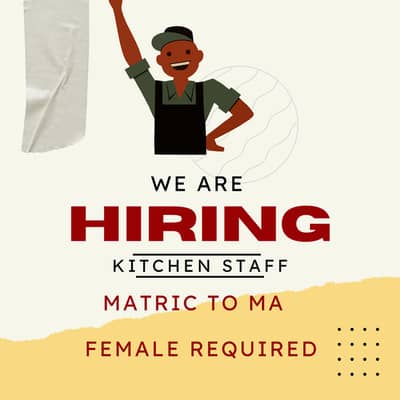 Female staff required for kitchen