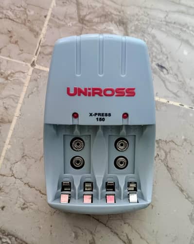 Uniross X-Press 150 Ni-Cd & NiMH AA, AAA & 9V Battery charger
