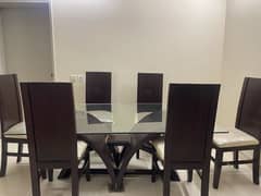 Dining table and 8 chairs