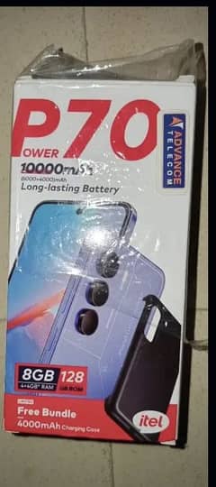 itel P-70  4/128gb with power bank
