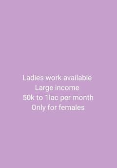 ladies job available
