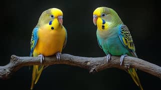 budgie parrot pair and adults budgie parrots