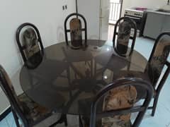 Dining table, 6 chair