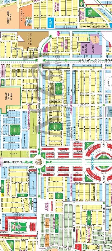 1 Kanal Plot For Sale In Jasmine Block Sector C Builder Location 1