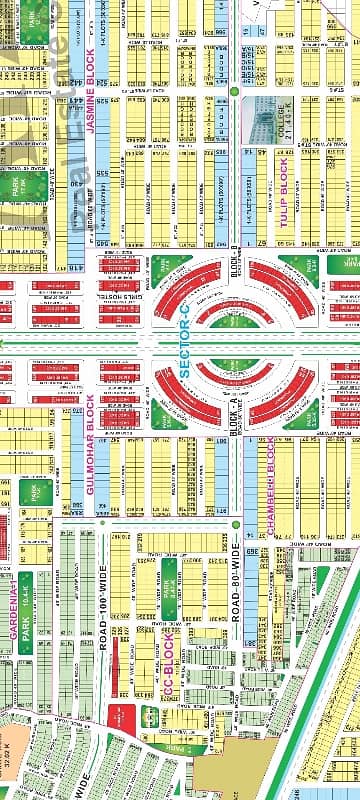1 Kanal Plot For Sale In Jasmine Block Sector C Builder Location 4