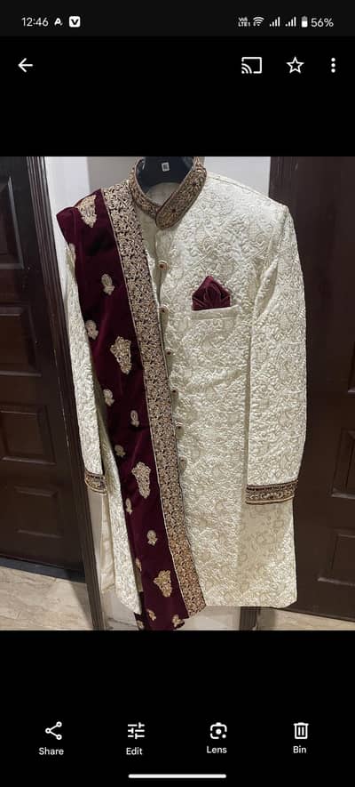 sherwani like new urgent sale