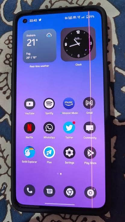 one plus 8t 10\10 condition only pink line in display 0