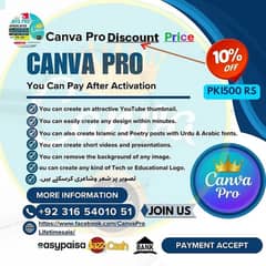 Canva pro is available