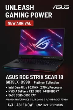ASUS ROG Strix SCAR 18 G835LX-XS98 18" Gaming Laptop