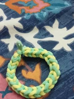 bracelet beautiful  and cute made with rubber bands