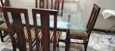 8 Seater Dining Table ,(Double Glass. )