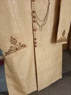 Gold colored shirwani (1 time used)