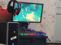 Monitor CPU Keyboard mouse headphone controller