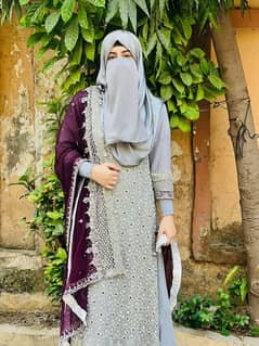 3 PC women's Stitched Embroidered maxi