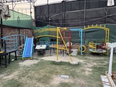 Swings, slide etc ( outdoor play area)
