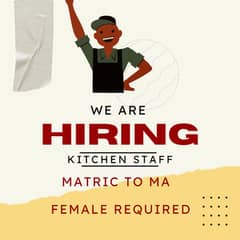 Female required for Fast Food restaurant