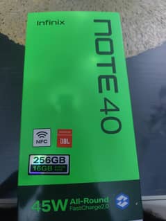 INFINIX NOTE 40 256/16GB GOLD 10/10 WITH WARRANTY