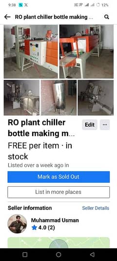 RO, plant, chiller, bottle making machines, juice making, water making