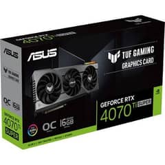 ASUS TUF 4070Ti SUPER, BRAND NEW SEALED PACK (AVAILABLE IN FAISALABAD)