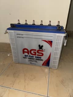 AGS Tall Tubular Battery 1800 12V 140AH 20HR