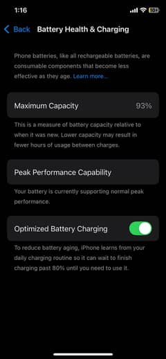 IPhone xs dual PTA 93 health panel black spot